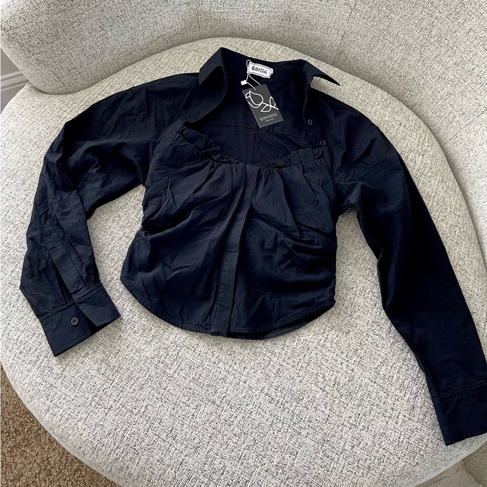 Black Button Up Blouse